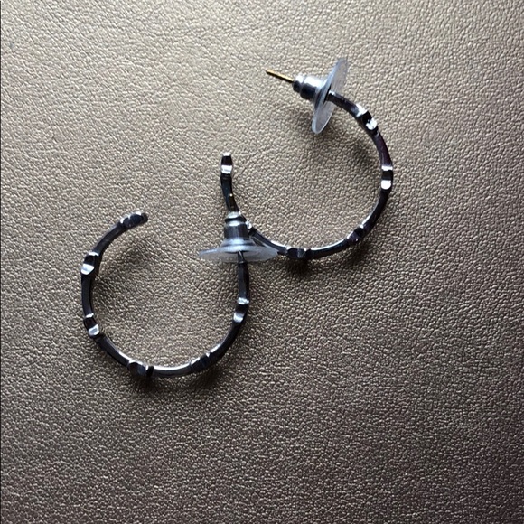 Silver star hoops - Picture 2 of 3